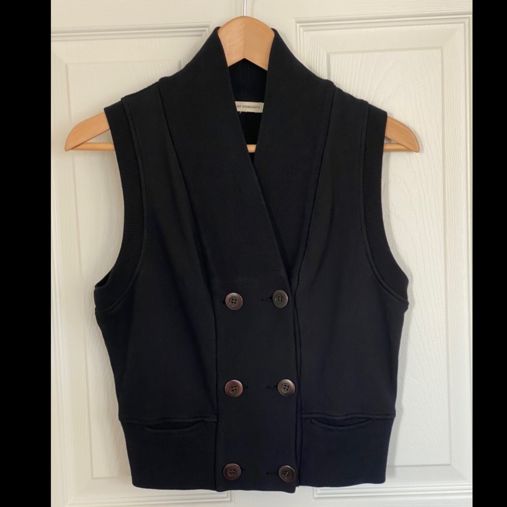 Citizens of Humanity Black Cropped Vest